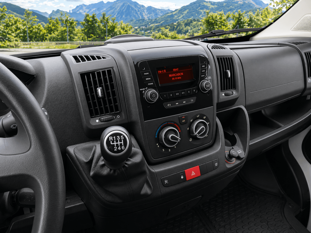 salpicadero peugeot boxer 2019 interior cabina controles

