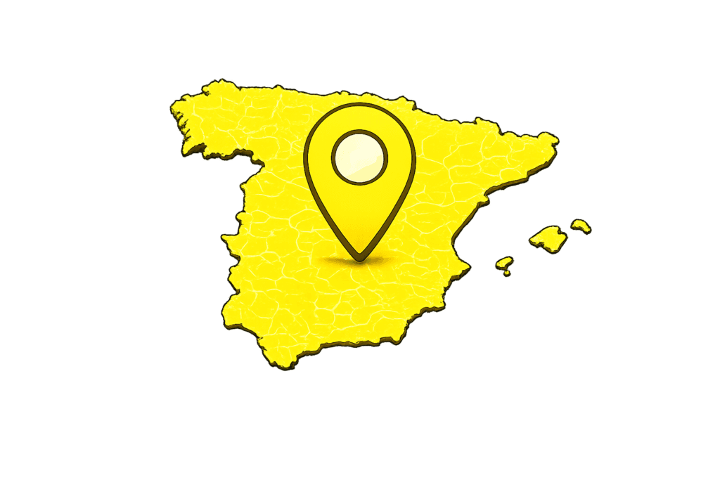 mapa de españa con entrega de furgonetas industriales de segunda mano en todo el país