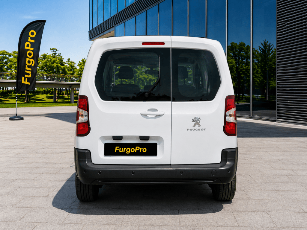 peugeot rifter 2023 segunda mano en girona vista trasera recta con doble puerta y gran capacidad de carga ideal para uso profesionalv