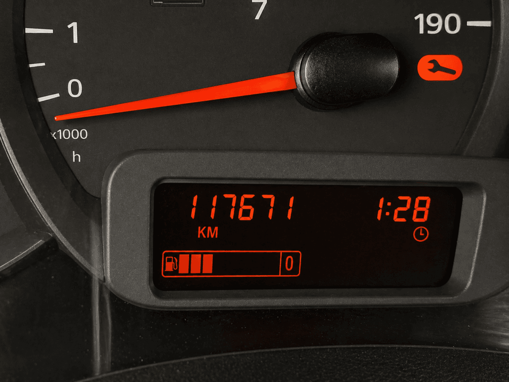 cuadro de instrumentos renault kangoo con kilometros reales y marcador digital en buen estado listo para trabajar