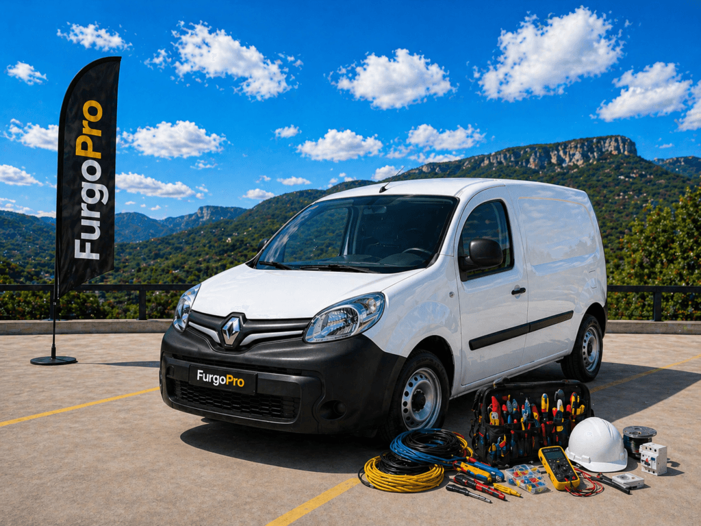 renault kangoo 2 plazas furgon en venta girona con herramientas y lista para trabajar
