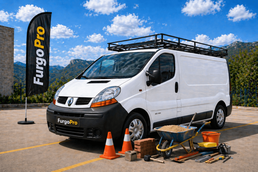 renault trafic furgon en venta girona con herramientas y lista para trabajar

