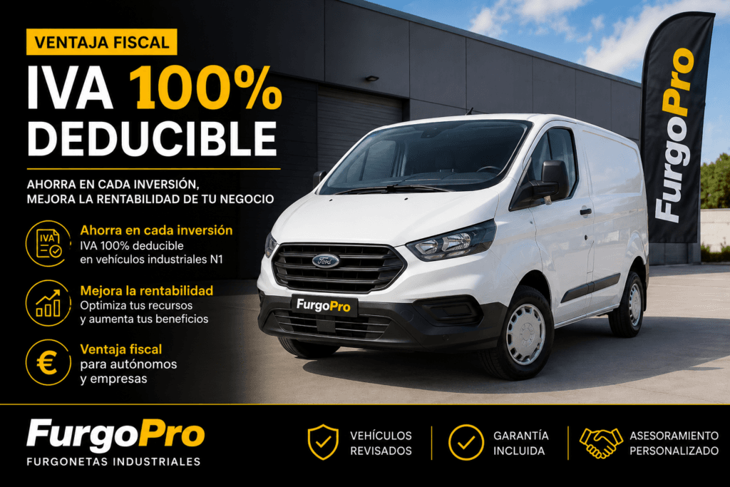 Ventaja fiscal del IVA 100% deducible al comprar furgonetas industriales N1 de segunda mano y ocasión en Girona con FurgoPro.