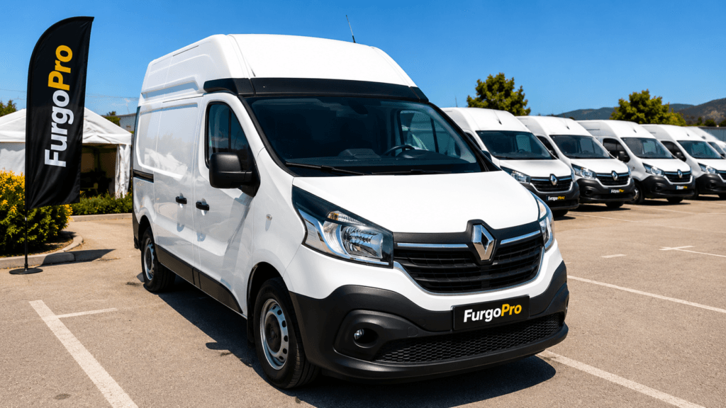 Vista lateral Renault Trafic L1H2 dCi 145 2021 furgoneta 3 plazas diésel en Girona