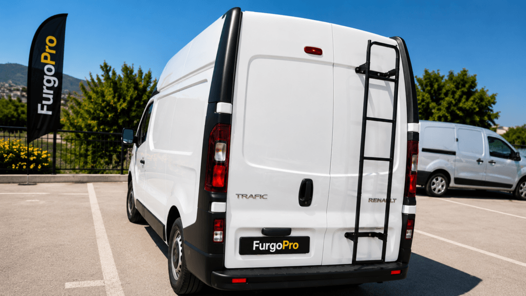Vista trasera Renault Trafic L1H2 dCi 145 2021 furgoneta mediana diésel de segunda mano
