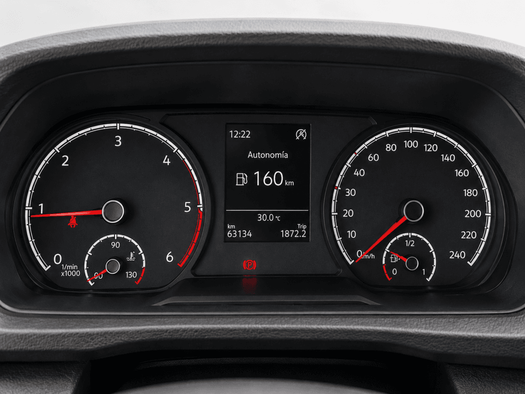 Cuadro de mandos Volkswagen Caddy TDI kilometraje y testigos