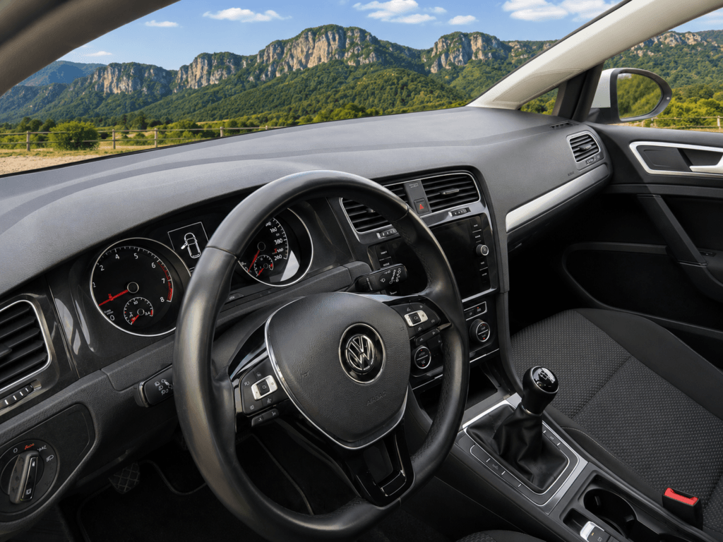 Interior cabina Volkswagen Golf Last Edition 1.0 TSI asientos y volante
