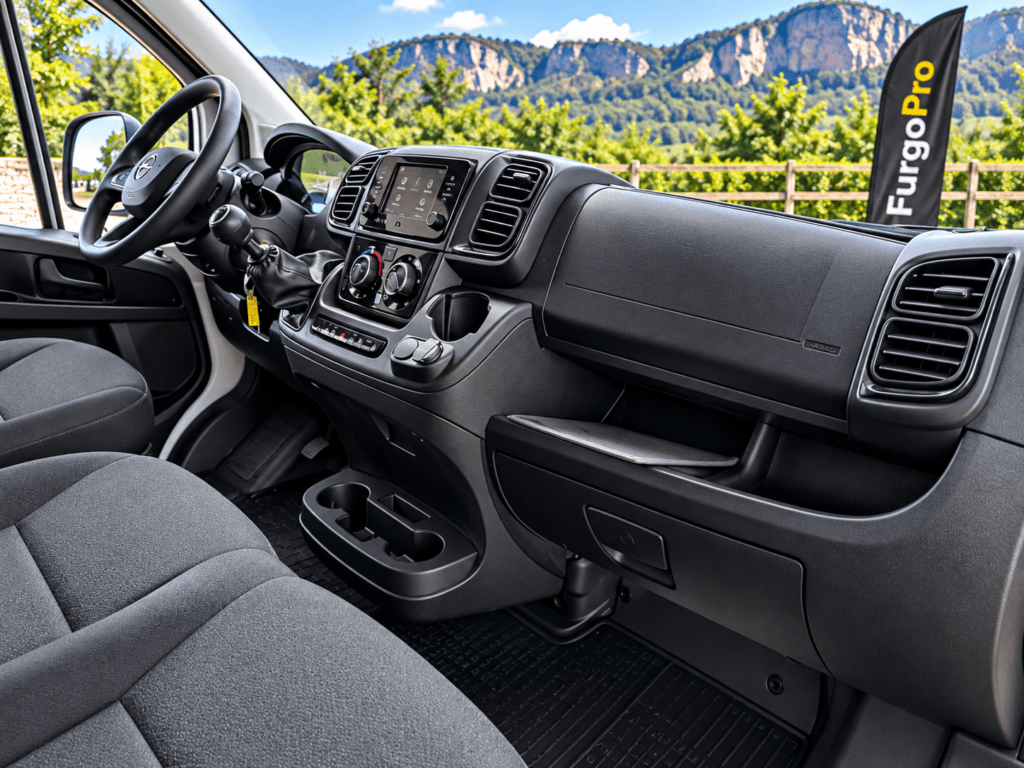 Interior cabina Opel Movano 3 L3H3 2.2D 140CV asientos y volante