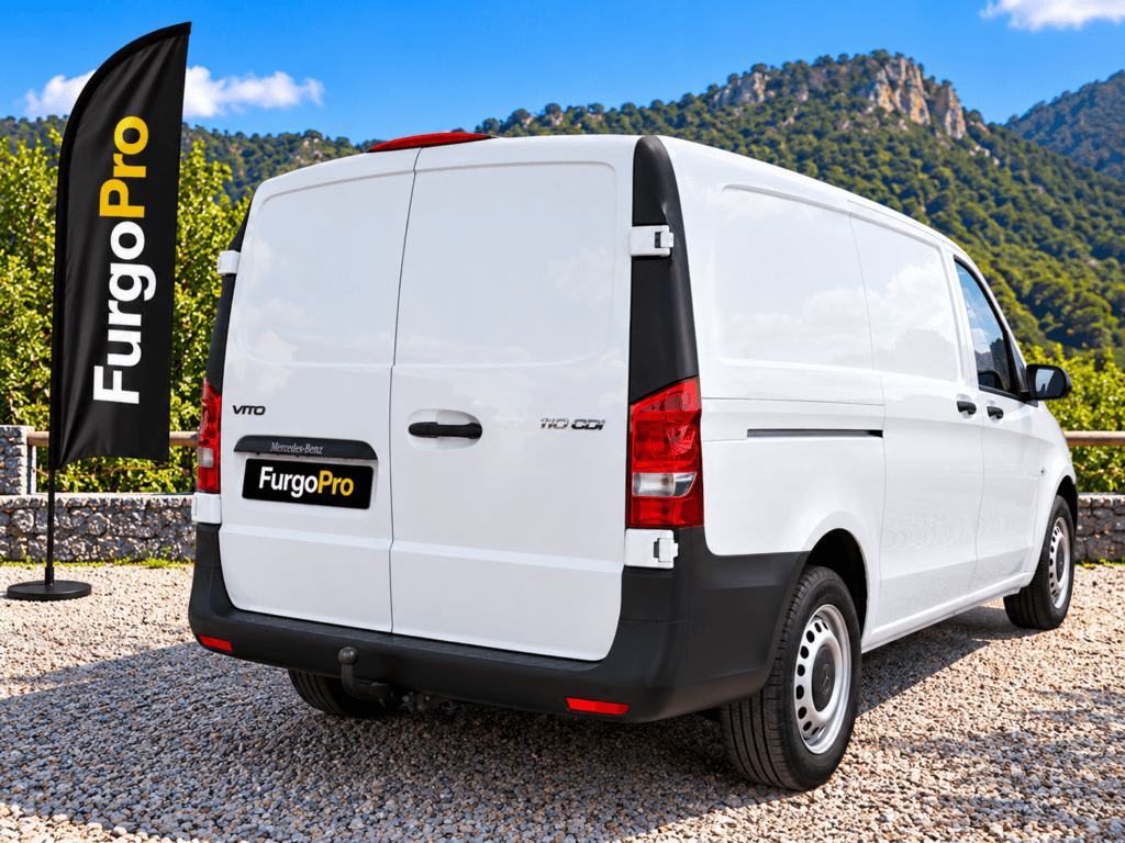 vista trasera de la mercedes-benz vito de segunda mano